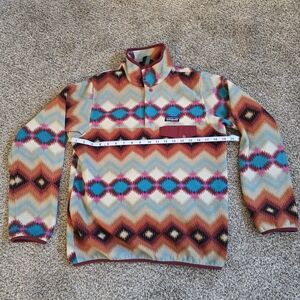 Patagonia Pull Up Sweater Aztec Pattern Fleece